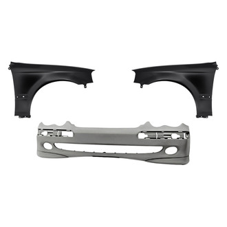 Replacement - 3-Piece (Front Bumper Cover, Driver and Passenger Side Fender) (Standard Line)