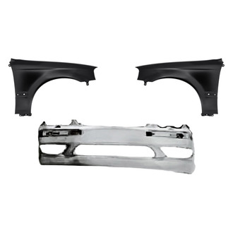 Replacement - 3-Piece (Front Bumper Cover, Driver and Passenger Side Fender)