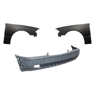 Replacement - 3-Piece (Front Bumper Cover, Driver and Passenger Side Fender) (Standard Line)