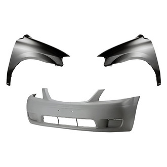 Replacement - 3-Piece (Front Bumper Cover, Driver and Passenger Side Fender) (Standard Line)