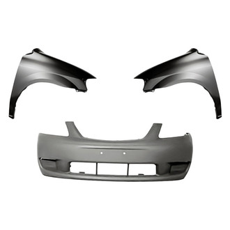 Replacement - 3-Piece (Front Bumper Cover, Driver and Passenger Side Fender) (Standard Line)