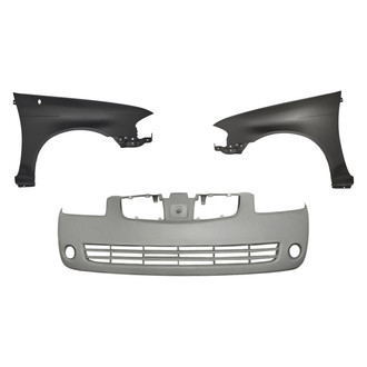 Replacement - 3-Piece (Front Bumper Cover, Driver and Passenger Side Fender) (Standard Line)