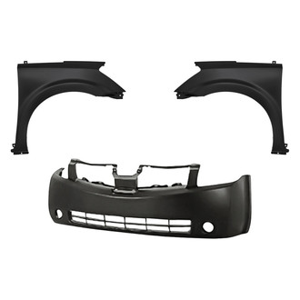 Replacement - 3-Piece (Front Bumper Cover, Driver and Passenger Side Fender) (Standard Line)