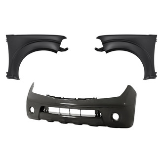 Replacement - 3-Piece (Front Bumper Cover, Driver and Passenger Side Fender)