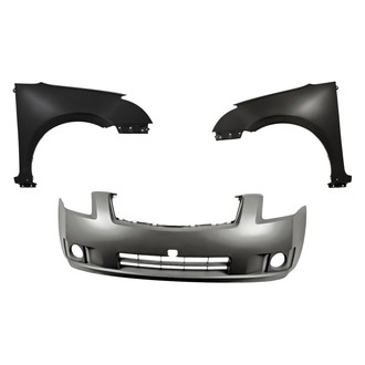 Replacement - 3-Piece (Front Bumper Cover, Driver and Passenger Side Fender)