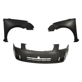 Replacement - 3-Piece (Front Bumper Cover, Driver and Passenger Side Fender) (Standard Line)