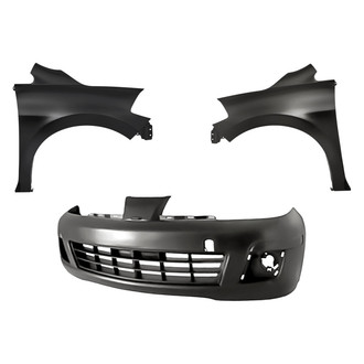 Replacement - 3-Piece (Front Bumper Cover, Driver and Passenger Side Fender) (Standard Line)