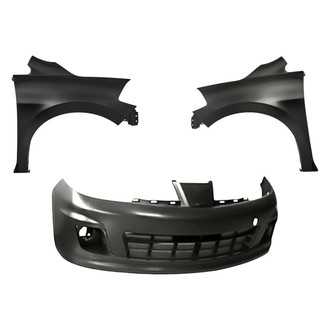 Replacement - 3-Piece (Front Bumper Cover, Driver and Passenger Side Fender) (Standard Line)