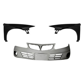 Replacement - 3-Piece (Front Bumper Cover, Driver and Passenger Side Fender) (Standard Line)