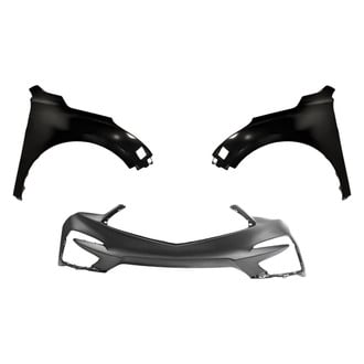 Replacement - 3-Piece (Front Bumper Cover, Driver and Passenger Side Fender) (Standard Line)