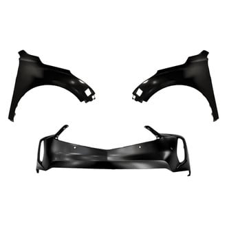 Replacement - 3-Piece (Front Bumper Cover, Driver and Passenger Side Fender) (Standard Line)