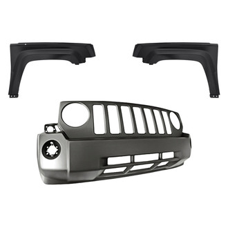 Replacement - 3-Piece (Front Bumper Cover, Driver and Passenger Side Fender) (Standard Line)