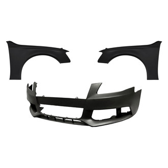 Replacement - 3-Piece (Front Bumper Cover, Driver and Passenger Side Fender) (Standard Line)