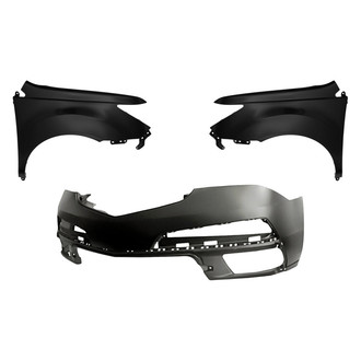 Replacement BNDL-244883 - 3-Piece (Front Bumper Cover, Driver and Passenger Side Fender) (Standard Line)