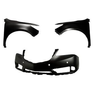 Replacement - 3-Piece (Front Bumper Cover, Driver and Passenger Side Fender) (Standard Line)
