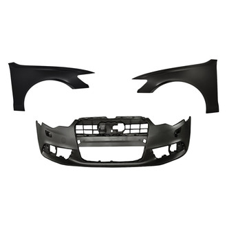 Replacement - 3-Piece (Front Bumper Cover, Driver and Passenger Side Fender) (Standard Line)
