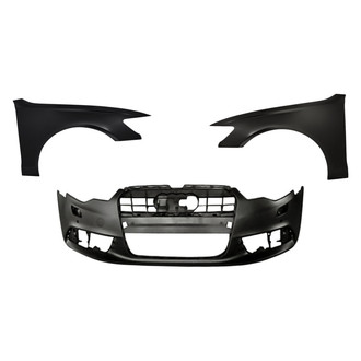 Replacement - 3-Piece (Front Bumper Cover, Driver and Passenger Side Fender) (Standard Line)