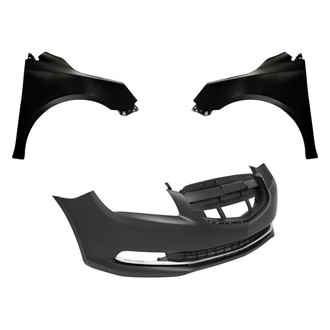 Replacement - 3-Piece (Front Bumper Cover, Driver and Passenger Side Fender)