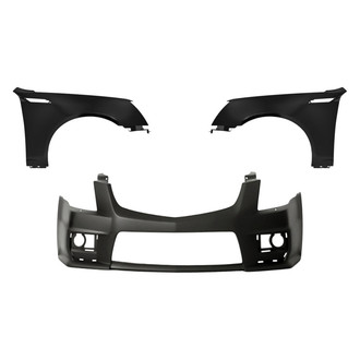 Replacement - 3-Piece (Front Bumper Cover, Driver and Passenger Side Fender) (Standard Line)