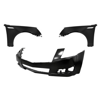 Replacement - 3-Piece (Front Bumper Cover, Driver and Passenger Side Fender) (Standard Line)