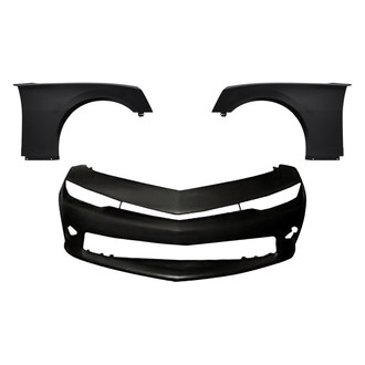 Replacement - 3-Piece (Front Bumper Cover, Driver and Passenger Side Fender) (Standard Line)