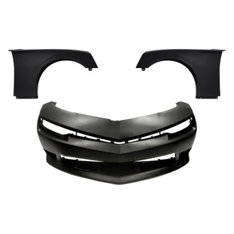 Replacement - 3-Piece (Front Bumper Cover, Driver and Passenger Side Fender) (Standard Line)