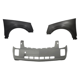 Replacement - 3-Piece (Front Bumper Cover, Driver and Passenger Side Fender) (Standard Line)