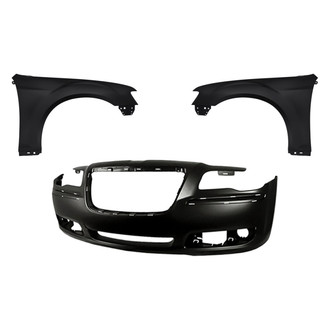 Replacement - 3-Piece (Front Bumper Cover, Driver and Passenger Side Fender) (Standard Line)