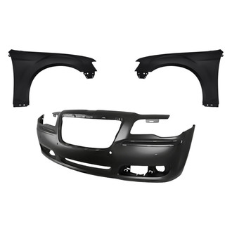 Replacement - 3-Piece (Front Bumper Cover, Driver and Passenger Side Fender) (Standard Line)