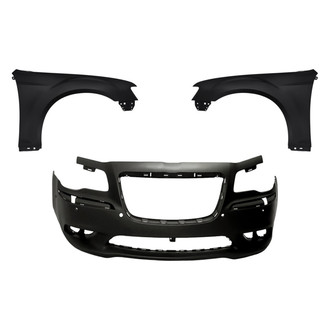 Replacement - 3-Piece (Front Bumper Cover, Driver and Passenger Side Fender) (Standard Line)