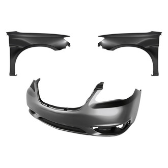 Replacement - 3-Piece (Front Bumper Cover, Driver and Passenger Side Fender) (Standard Line)
