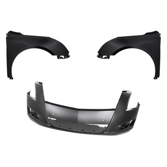 Replacement - 3-Piece (Front Bumper Cover, Driver and Passenger Side Fender) (Standard Line)