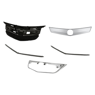 Replacement - 5-Piece (Upper Grille Bar, Grille Mounting Panel, Upper and Lower Grille Molding, Grille Frame) (Standard Line)