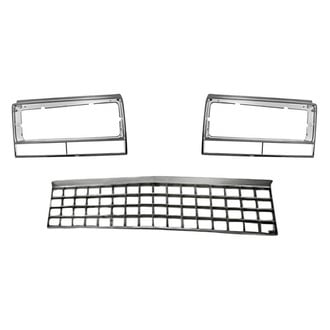 Replacement - 3-Piece (Grille, Driver and Passenger Side Headlight Bezel) (Standard Line)