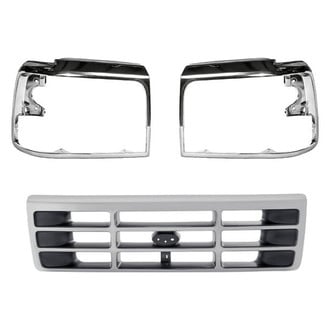 Replacement BNDL-245086 - 3-Piece (Grille, Driver and Passenger Side Headlight Bezel) (Standard Line)