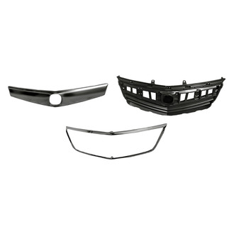 Replacement - 3-Piece (Grille, Upper Grille Bar, Grille Shell) (Standard Line)