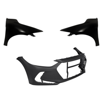 Replacement - 3-Piece (Front Bumper Cover, Driver and Passenger Side Fender) (Standard Line)