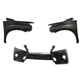 Replacement - 3-Piece (Front Bumper Cover, Driver and Passenger Side Fender)
