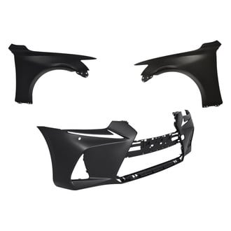 Replacement - 3-Piece (Front Bumper Cover, Driver and Passenger Side Fender)