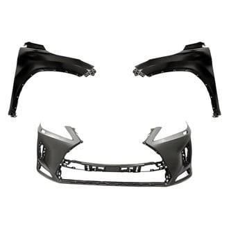 Replacement - 3-Piece (Front Bumper Cover, Driver and Passenger Side Fender)