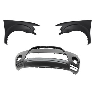 Replacement - 3-Piece (Front Bumper Cover, Driver and Passenger Side Fender) (Standard Line)