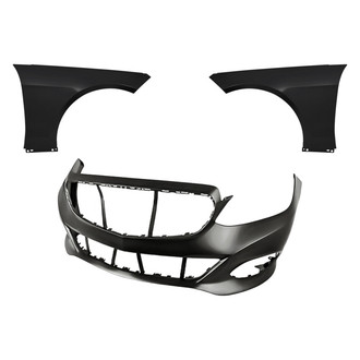 Replacement - 3-Piece (Front Bumper Cover, Driver and Passenger Side Fender)