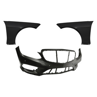 Replacement - 3-Piece (Front Bumper Cover, Driver and Passenger Side Fender) (Standard Line)