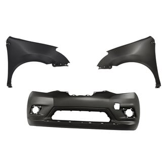 Replacement - 3-Piece (Front Bumper Cover, Driver and Passenger Side Fender) (Standard Line)