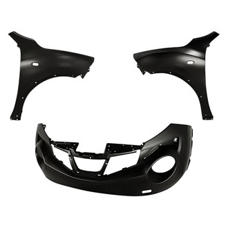 Replacement - 3-Piece (Front Bumper Cover, Driver and Passenger Side Fender)