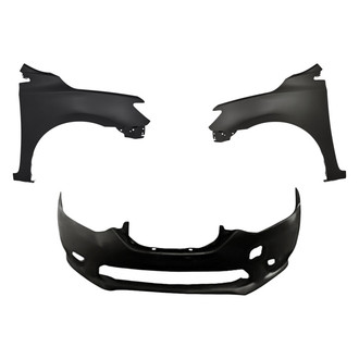 Replacement - 3-Piece (Front Bumper Cover, Driver and Passenger Side Fender) (Standard Line)