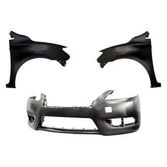 Replacement - 3-Piece (Front Bumper Cover, Driver and Passenger Side Fender) (Standard Line)