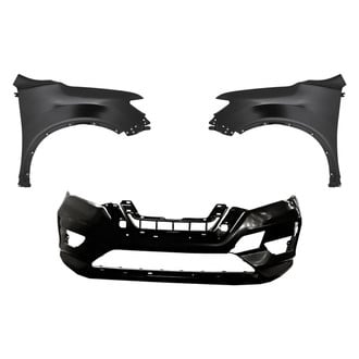 Replacement - 3-Piece (Front Bumper Cover, Driver and Passenger Side Fender) (Standard Line)