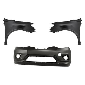 Replacement - 3-Piece (Front Bumper Cover, Driver and Passenger Side Fender)