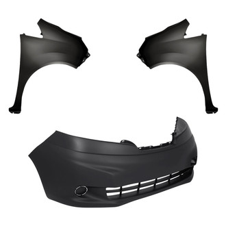 Replacement - 3-Piece (Front Bumper Cover, Driver and Passenger Side Fender) (Standard Line)